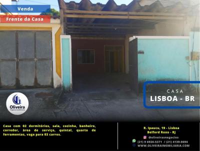 Casa para Venda, em Belford Roxo, bairro Lisboa, 2 dormitórios, 1 banheiro, 3 vagas